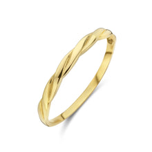 Afbeelding in Gallery-weergave laden, echt gouden smalle gevlochten ring | 14 karaat geel goud
