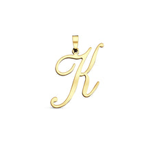 Afbeelding in Gallery-weergave laden, echt gouden sierlijke letter hanger van 14 krt geel goud
