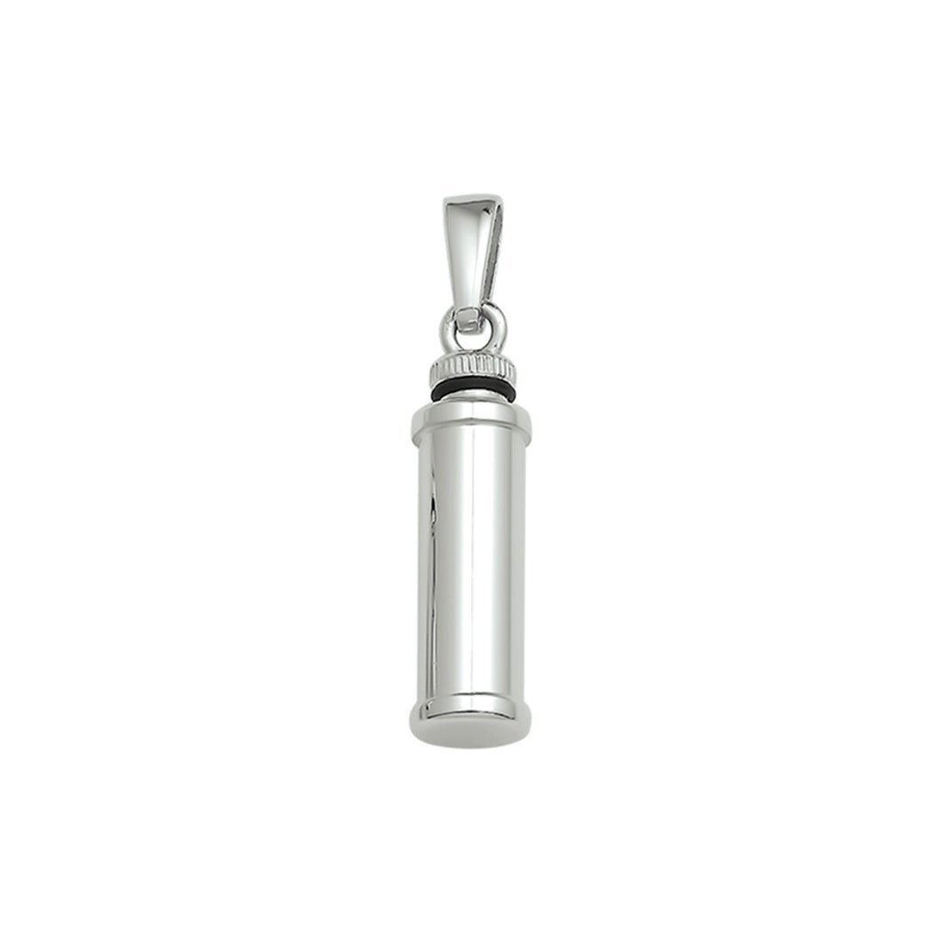 gladde koker as hanger van echt zilver