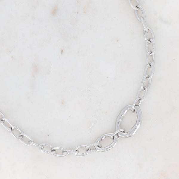zilverkleurig schakel collier 🤍 stainless steel