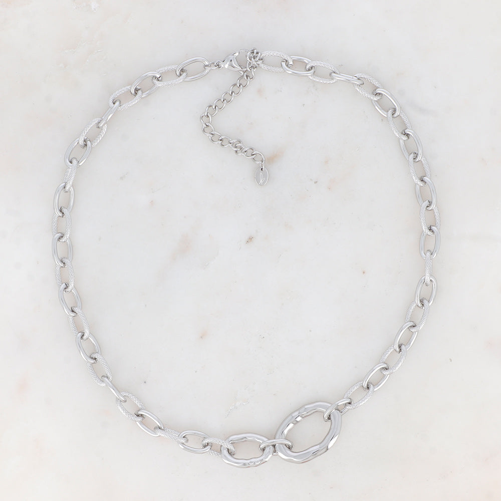zilverkleurig schakel collier 🤍 stainless steel