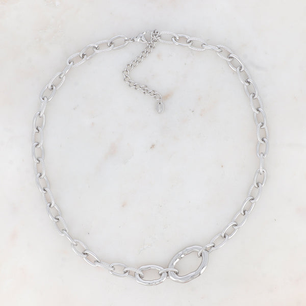 zilverkleurig schakel collier 🤍 stainless steel