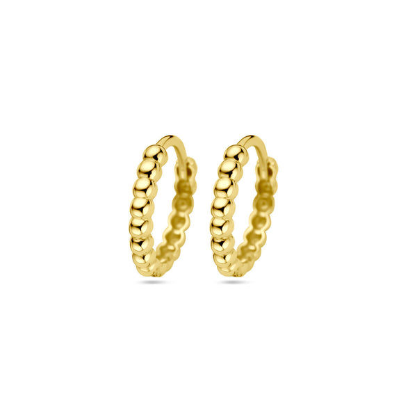 bolletjes oorringen van 9 krt geel goud 13.5 mm diameter