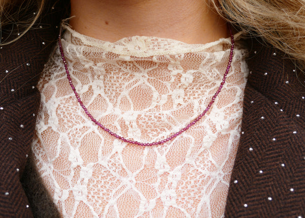 paars fijn mineralen collier