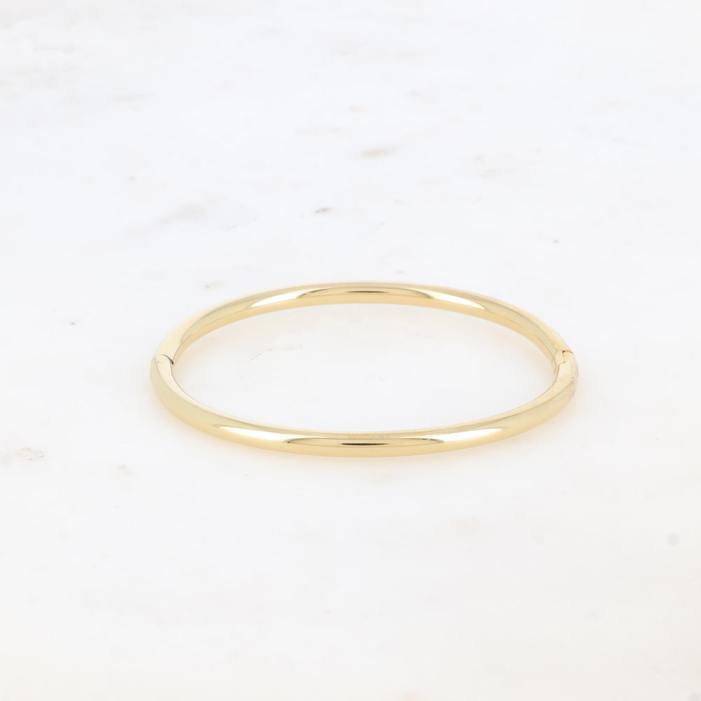 goudkleurige bangle van stainless steel