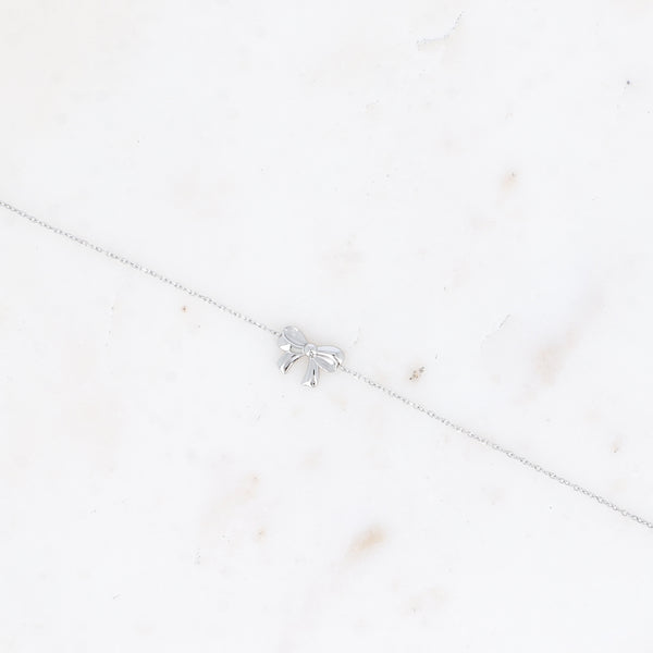 fijn zilverkleurig armbandje met strikje 🎀 stainless steel