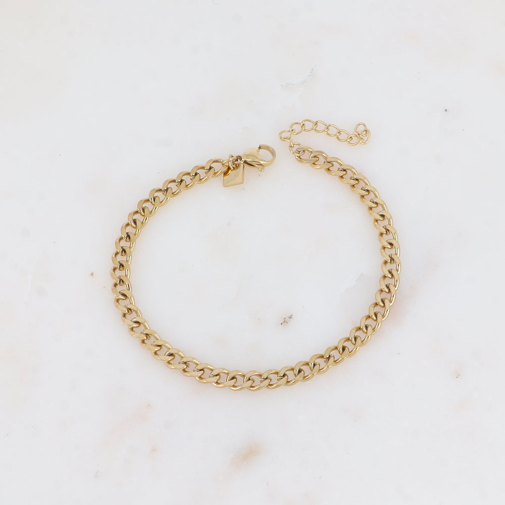 goudkleurig gourmette schakel armband