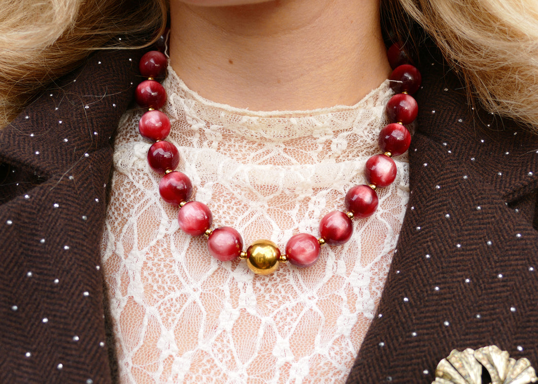 statement bordraux kralen collier