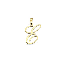 Afbeelding in Gallery-weergave laden, echt gouden sierlijke letter hanger van 14 krt geel goud 25.5 mm
