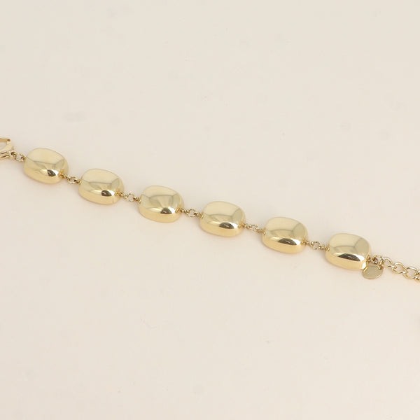 goudkleurige grove armband stainless steel