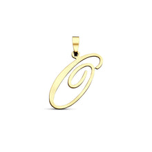 Afbeelding in Gallery-weergave laden, echt gouden sierlijke letter hanger van 14 krt geel goud
