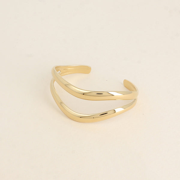 goudkleurige cuff van stainless steel