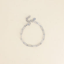 Afbeelding in Gallery-weergave laden, zilverkleurige open ovale schakel armband stainless steel
