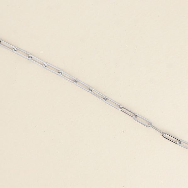 zilverkleurige open ovale schakel armband stainless steel