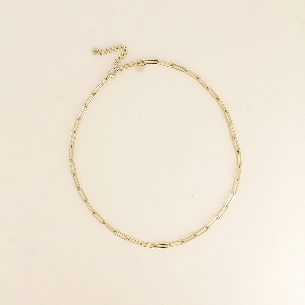 goudkleurig schakelcollier stainless steel