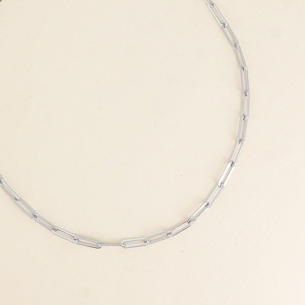 zilverkleurig schakelcollier stainless steel