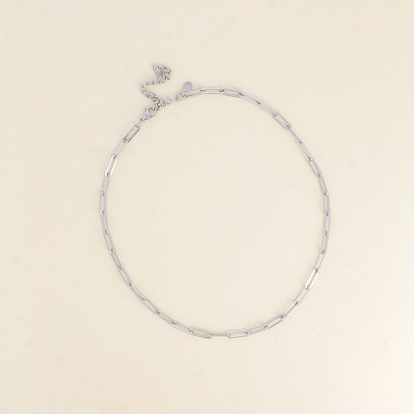 zilverkleurig schakelcollier stainless steel