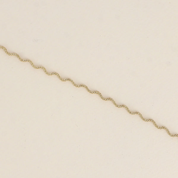 goudkleurige wave armband stainless steel