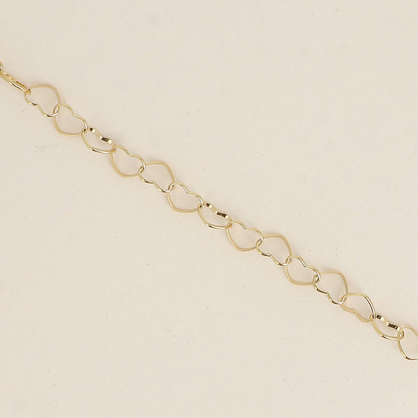 goudkleurige hartjes armband stainless steel