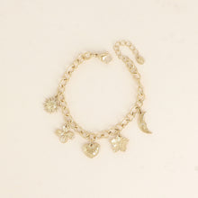 Afbeelding in Gallery-weergave laden, goudkleurige gekleurde en gouden bedels armband l stainless steel
