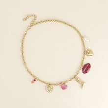 Afbeelding in Gallery-weergave laden, goudkleurig schakel collier met statement bedels 💗 | stainless steel
