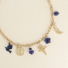 Afbeelding in Gallery-weergave laden, goudkleurig schakel collier met statement bedels 💗 | stainless steel
