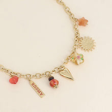 Afbeelding in Gallery-weergave laden, goudkleurig schakel collier met statement bedels 💗 | stainless steel
