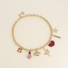 Afbeelding in Gallery-weergave laden, goudkleurig schakel collier met statement bedels 💗 | stainless steel
