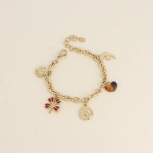 Afbeelding in Gallery-weergave laden, goudkleurige gekleurde en gouden bedels armband l stainless steel
