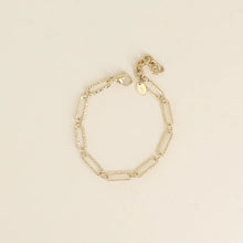 Afbeelding in Gallery-weergave laden, goudkleurige paperclip schakelarmband van stainless steel
