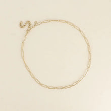 Afbeelding in Gallery-weergave laden, goudkleurige paperclip schakel collier van stainless steel
