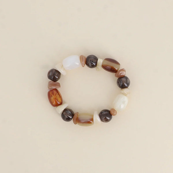 statement kralen armband van resin in herfst tinten