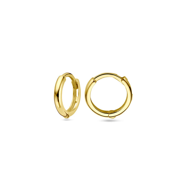 mini oorringen van 9 krt geel goud 11 mm