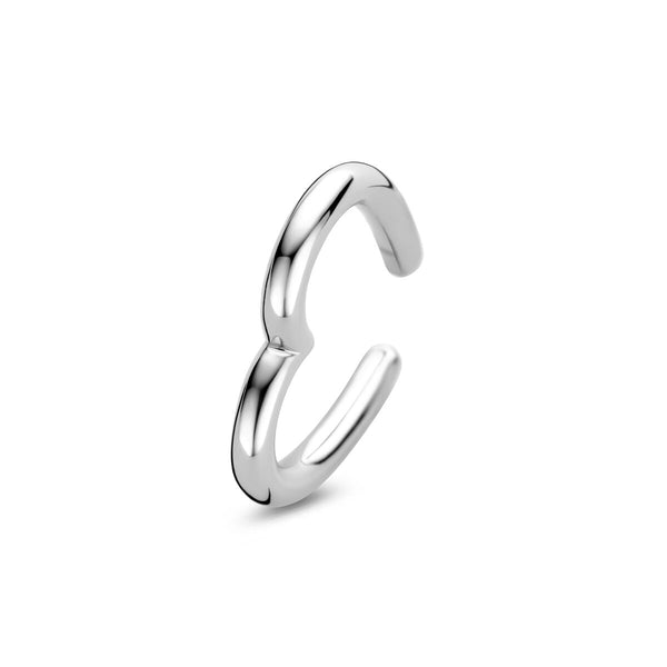 hartvormige earcuff van echt zilver