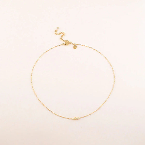 fijn goudkleurig collier met klein visje 🐟