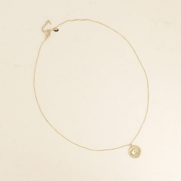 fijn goudkleurig collier met zon / maan 🌞 stainless steel
