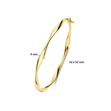 Afbeelding in Gallery-weergave laden, 4 mm grof gevlochten bangle van 9 krt geel goud
