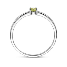 Afbeelding in Gallery-weergave laden, echt zilveren ring met peridot | augustus geboortesteen
