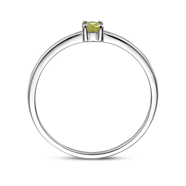 echt zilveren ring met peridot | augustus geboortesteen