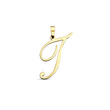 Afbeelding in Gallery-weergave laden, echt gouden sierlijke letter hanger van 14 krt geel goud
