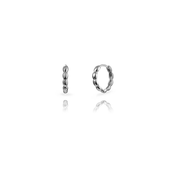 smalle bolletjes oorringen van echt zilver 16 mm