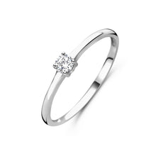 Afbeelding in Gallery-weergave laden, echt zilveren ring met zirkonia | diamant geboortesteen
