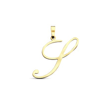 Afbeelding in Gallery-weergave laden, echt gouden sierlijke letter hanger van 14 krt geel goud
