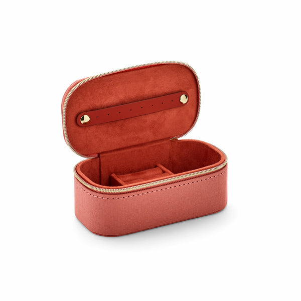 kleine zacht roze velvet sieradenbox