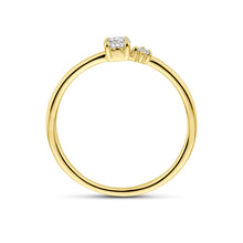 Afbeelding in Gallery-weergave laden, echt gouden ring met briljant geslepen lab grown diamant | 14 krt geel goud

