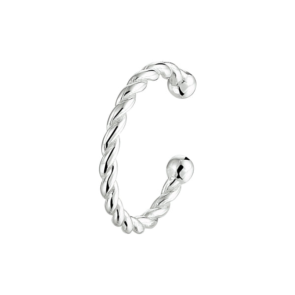 Gevlochten earcuff | echt zilver