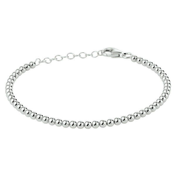 bolletjes armband van echt zilver met slotje