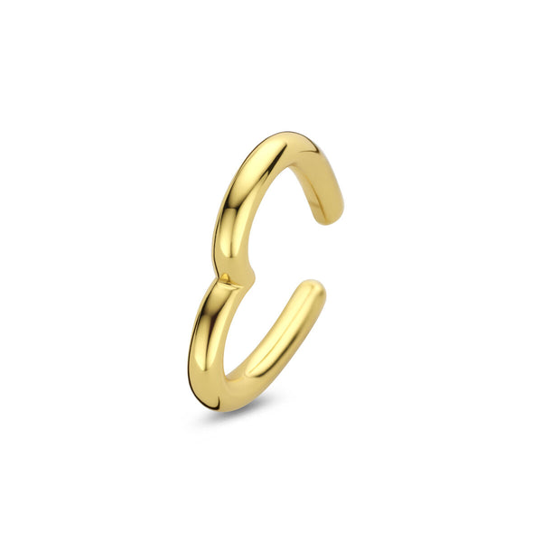 hartvormige earcuff van echt zilver + laagje goud