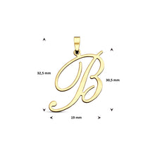 Afbeelding in Gallery-weergave laden, echt gouden sierlijke letter hanger van 14 krt geel goud
