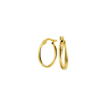 Afbeelding in Gallery-weergave laden, gladde oorringen 16.5 mm | 14 krt geel goud
